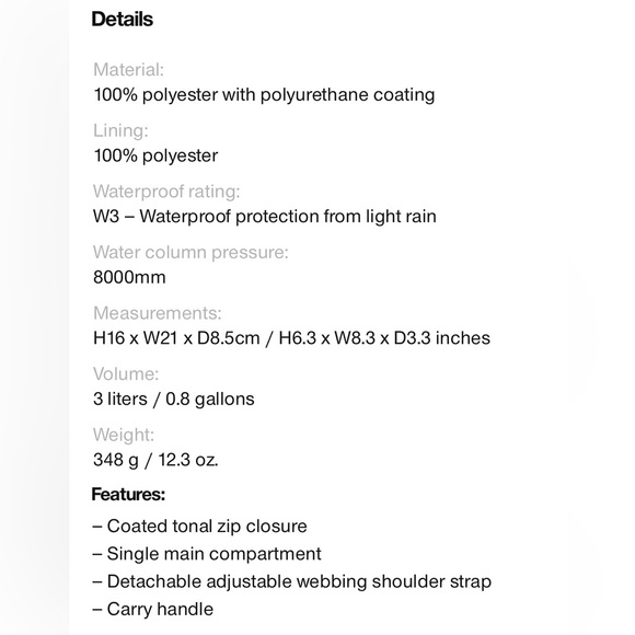 NWT Rains Box Bag Should Crossbody Bag Waterproof Sand Color - Picture 2 of 16